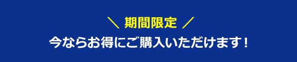 【期間限定】今ならお得にご購入いただけます！